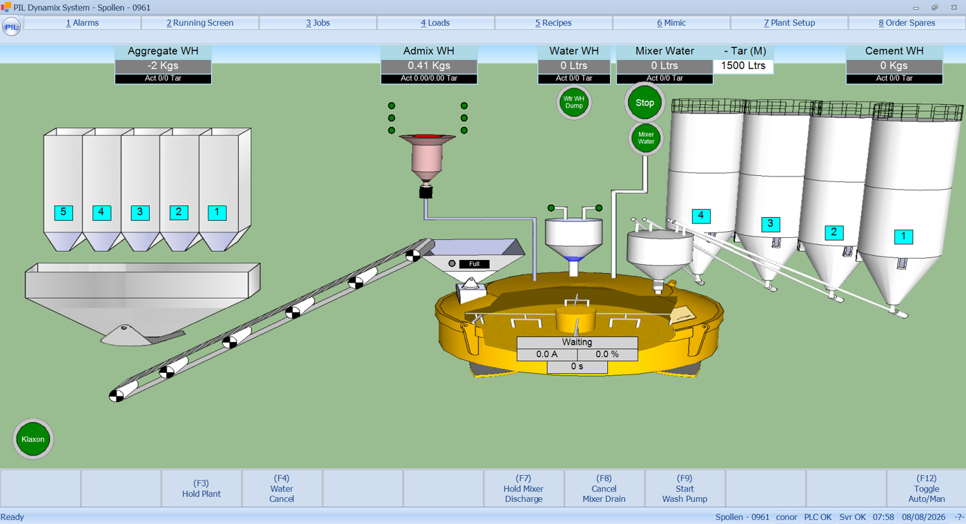 Spollen Concrete's computerised wet-batch control system at the Glasson plant